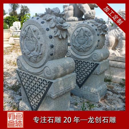 石雕青石花崗巖仿古抱鼓石 祠堂宗祠別墅庭院大門擺件